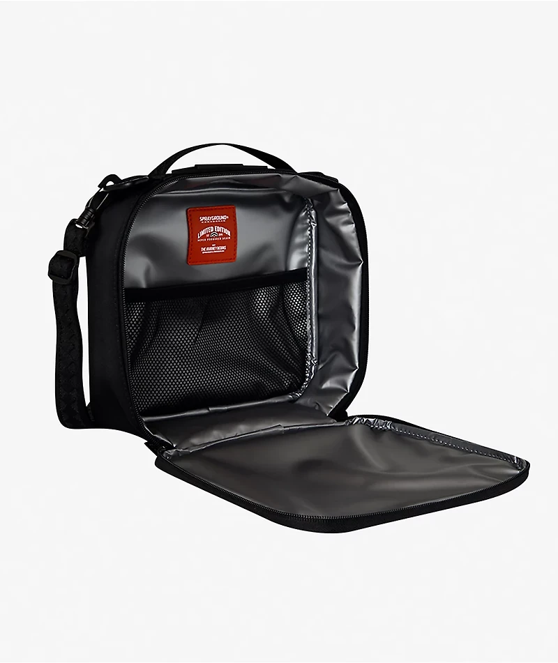 Sprayground Shark Central Insulated Black Camo Lunch Bag