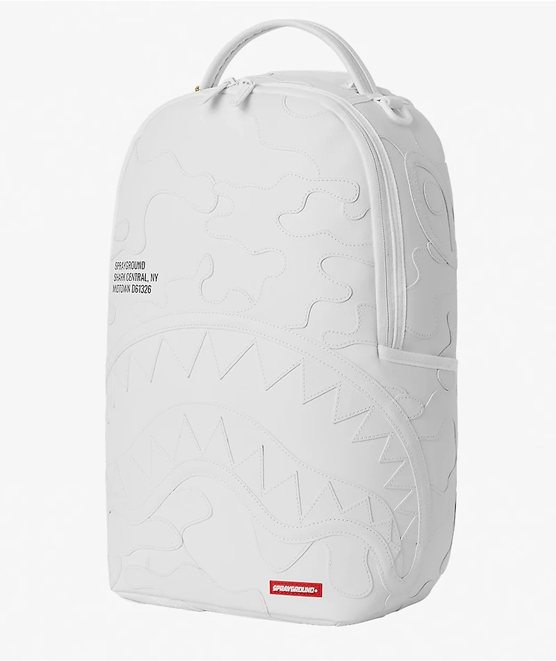 Sprayground Shark Central White Camo Backpack
