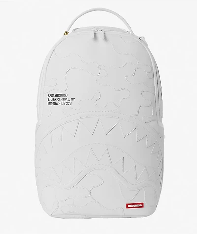 Sprayground Shark Central White Camo Backpack
