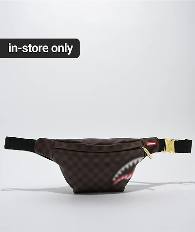 Sprayground Sharks In Paris Blur Brown Fanny Pack