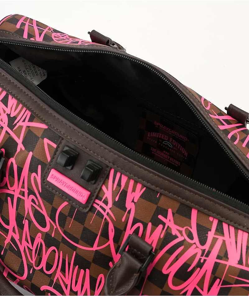 Sprayground Sharks In Paris Brown Mini-Duffel bag