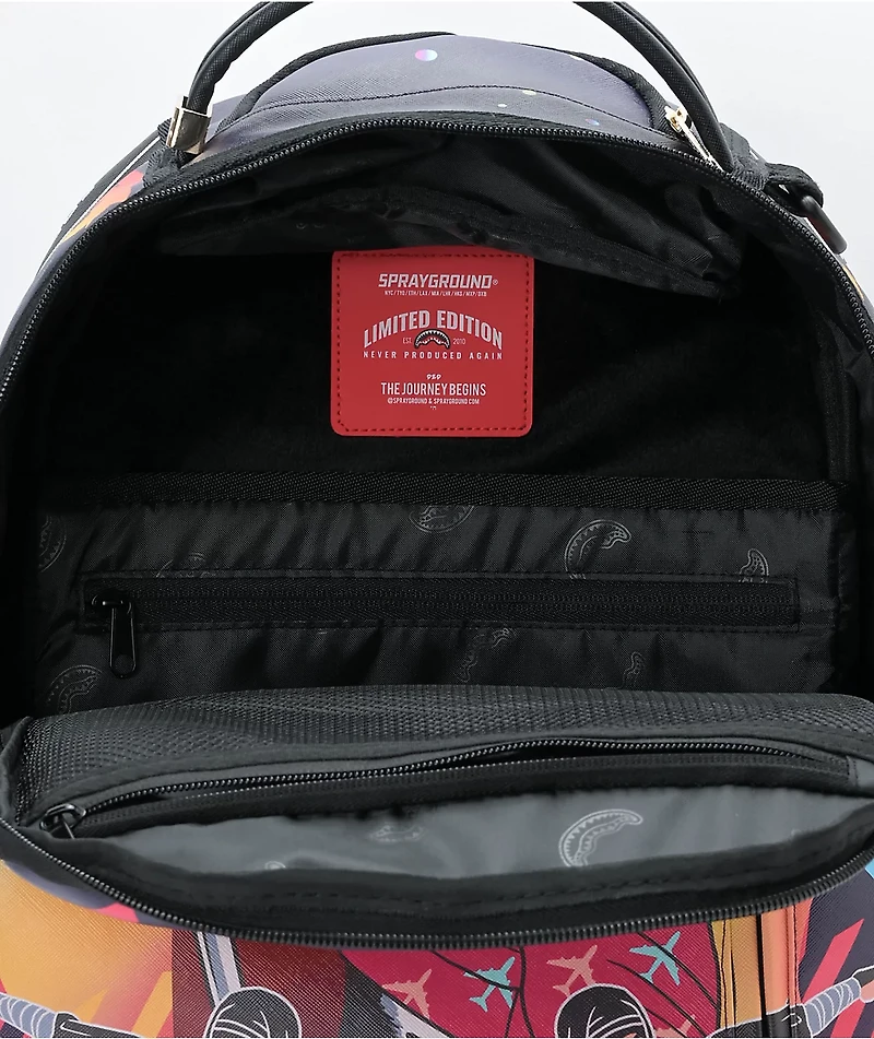 Sprayground Sharkuza DLX Purple Leather Backpack