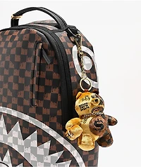 Sprayground Sip Gold Drip Bear Bag Charm
