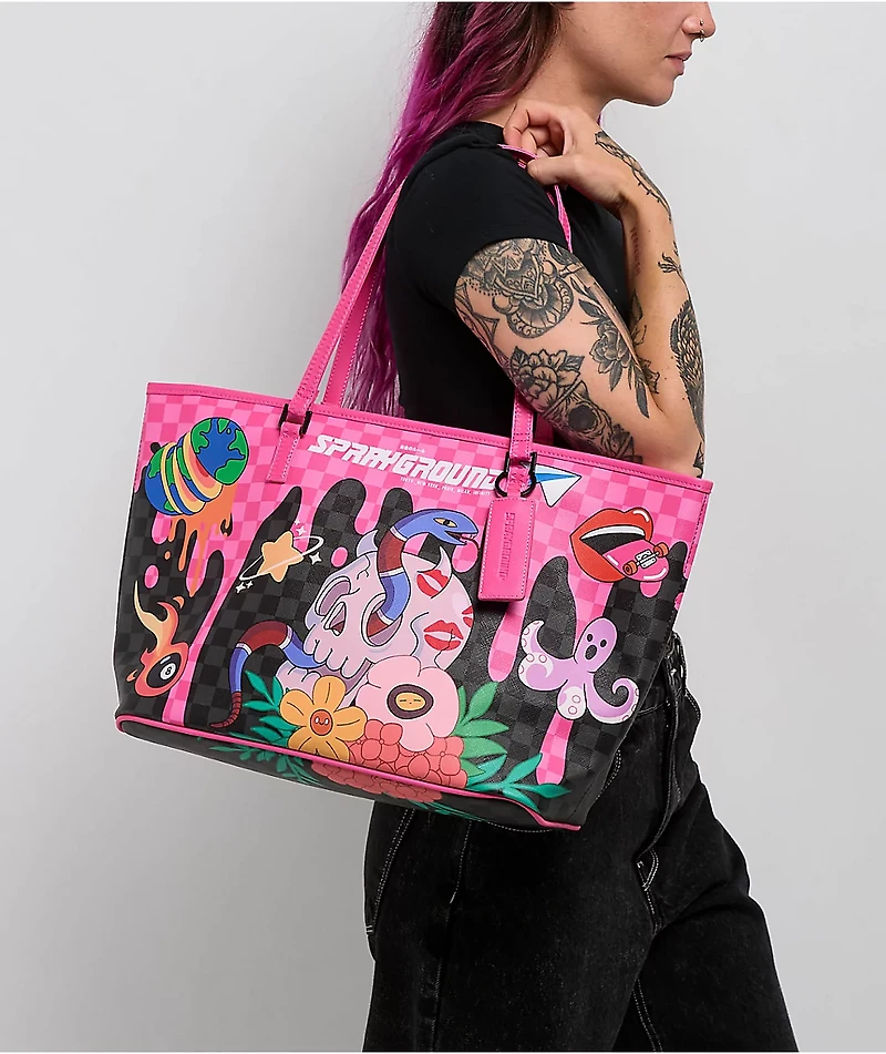 Sprayground Skull Drip Tote Bag