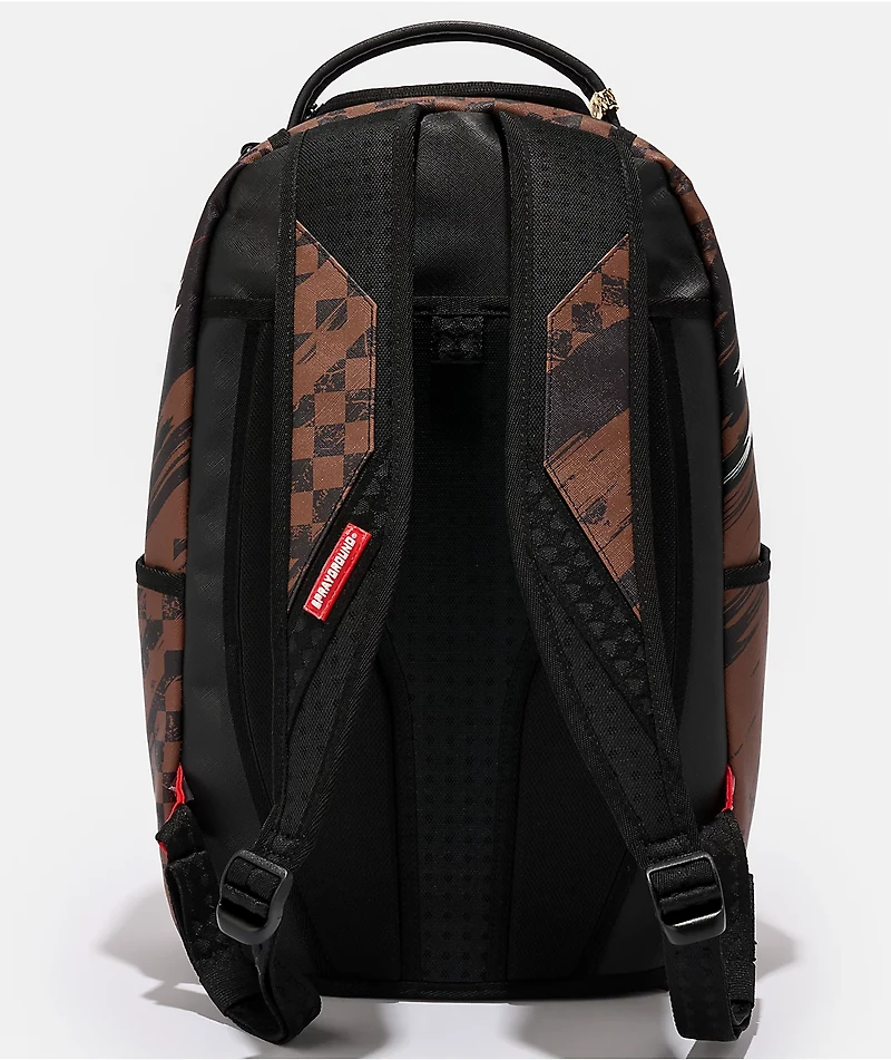 Sprayground Smeared Grunge Brown Backpack
