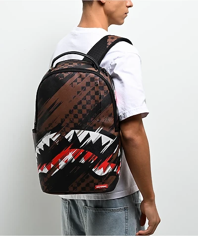 Sprayground Smeared Grunge Brown Backpack