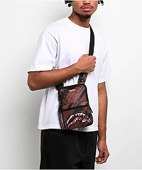 Sprayground Smeared Grunge Brown Crossbody Bag