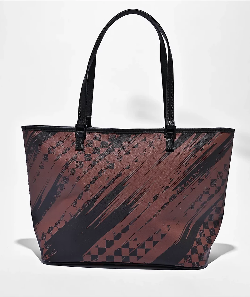 Sprayground Smeared Grunge Brown Tote Bag