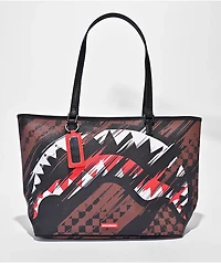 Sprayground Smeared Grunge Brown Tote Bag
