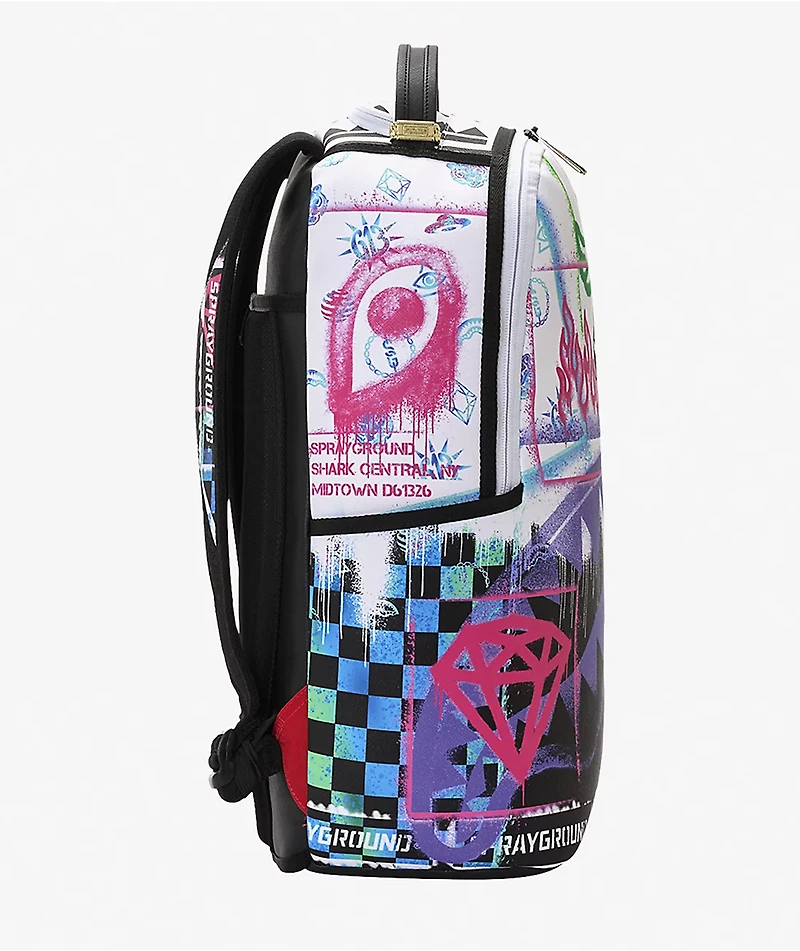 Sprayground Stencil Shark Attack Split Backpack