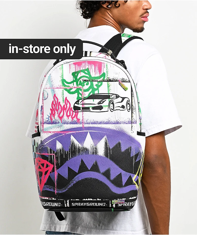 Sprayground Stencil Shark Attack Split Backpack