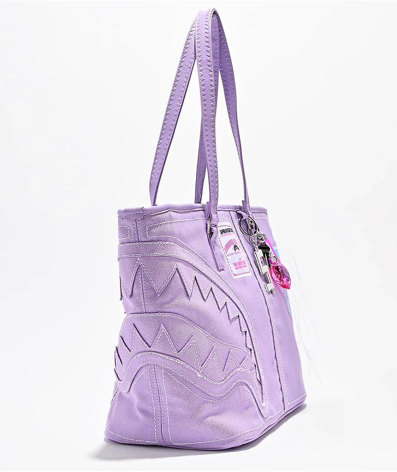 Sprayground Stitch Purple Canvas Tote Bag