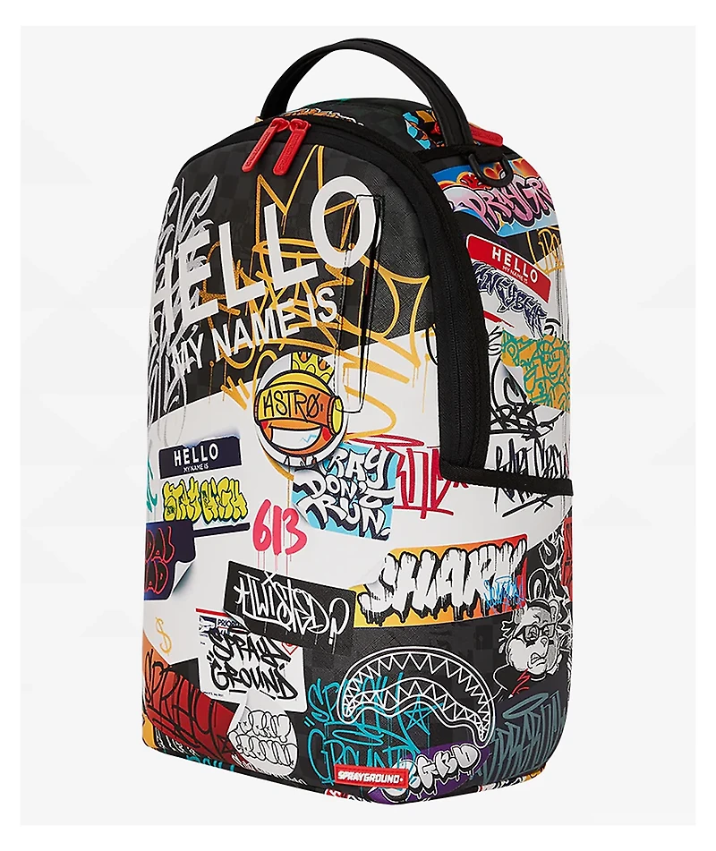 Sprayground Tagged Hello World V14 Backpack