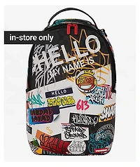 Sprayground Tagged Hello World V14 Backpack