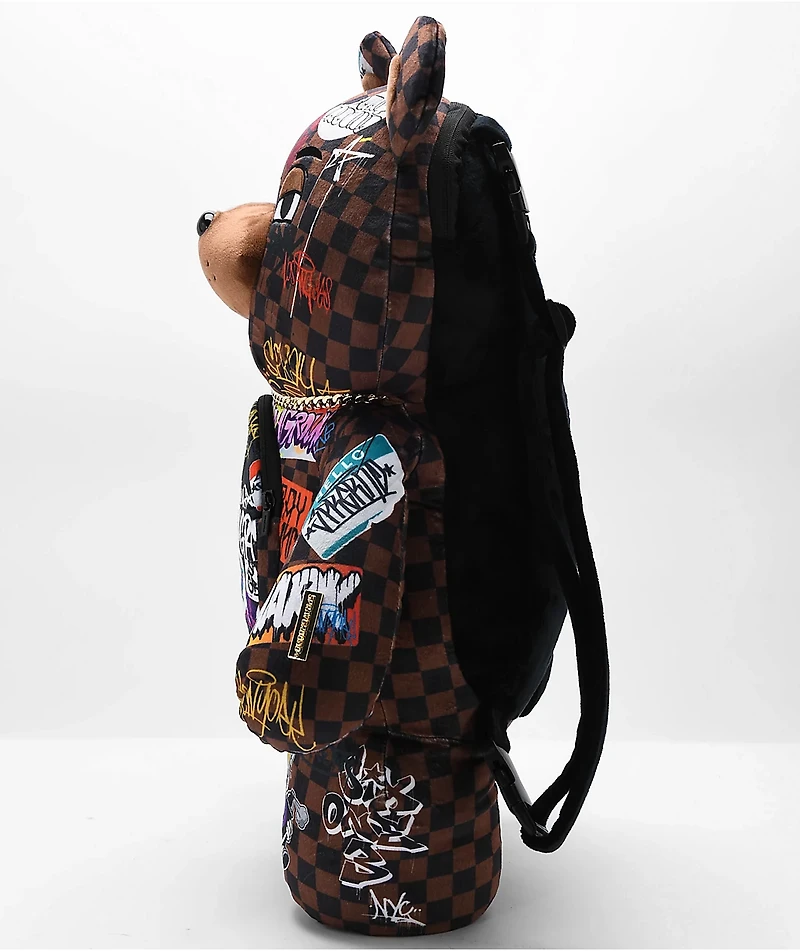 Sprayground Tagged Up Sharks In Paris Bear Backpack