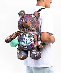 Sprayground Tagged Up Sharks In Paris Bear Backpack