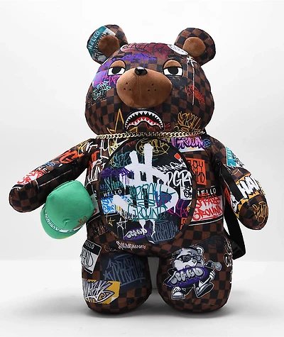 Sprayground Tagged Up Sharks In Paris Bear Backpack