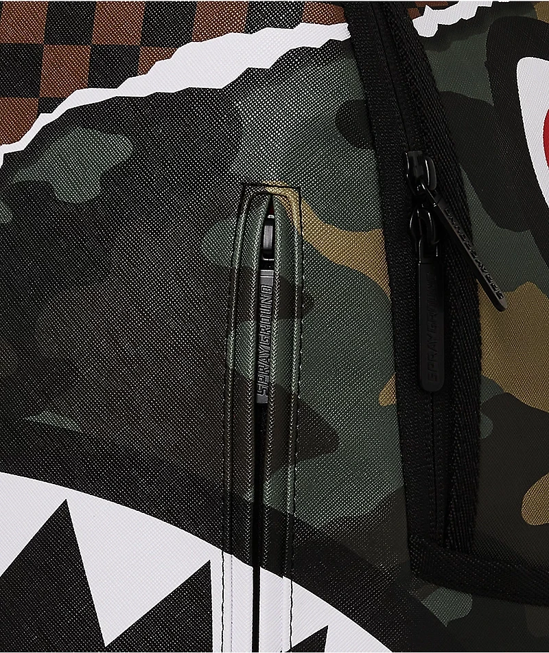 Sprayground Tear It Up Brown Checker Backpack