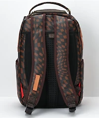Sprayground Trippy Henny Brown Checkerboard Backpack
