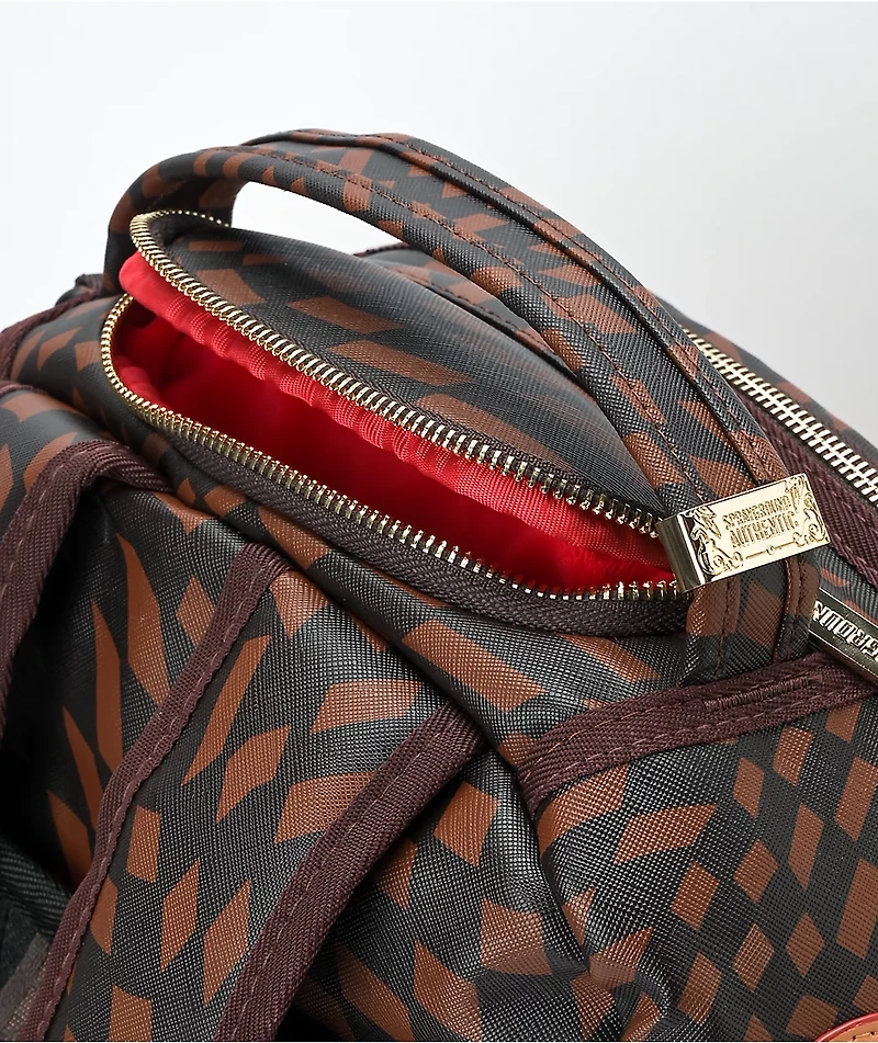 Sprayground Trippy Henny Brown Checkerboard Backpack