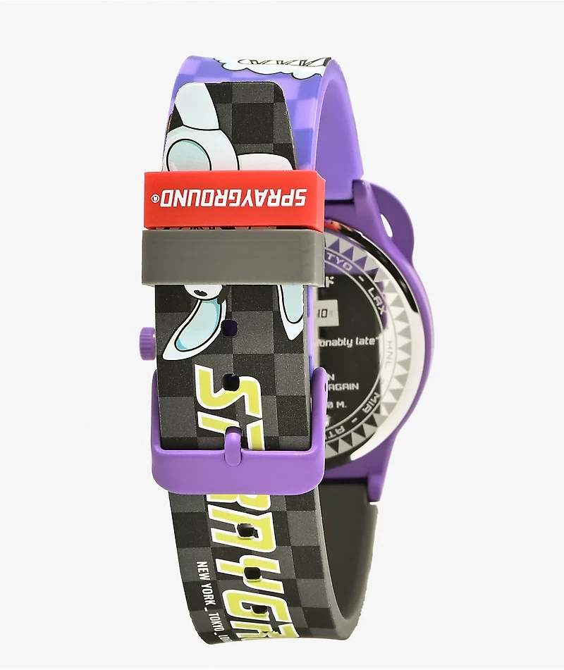 Sprayground WTF Purple Analog Watch