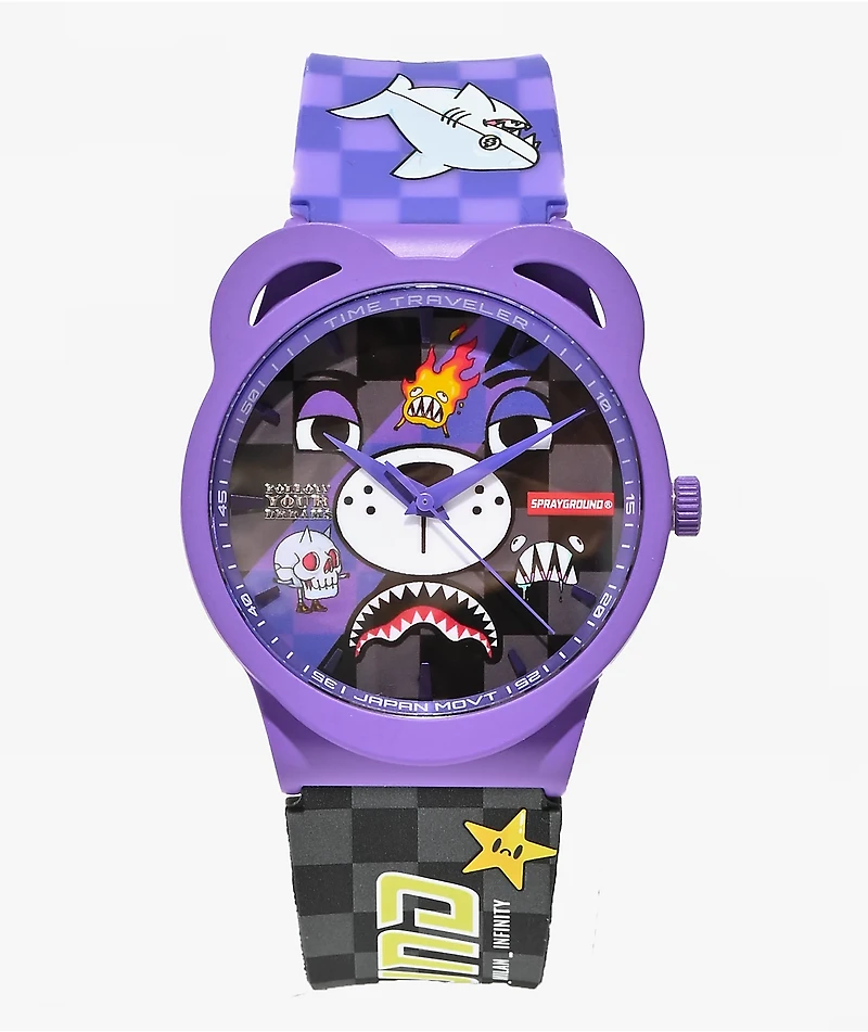 Sprayground WTF Purple Analog Watch