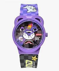 Sprayground WTF Purple Analog Watch