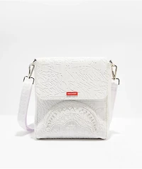 Sprayground White Scribble Messenger Bag