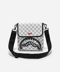 Sprayground White Stencil Shark Messenger Bag