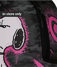 Sprayground X Peanuts Snoopy Pink Stencil Grey Camo Backpack