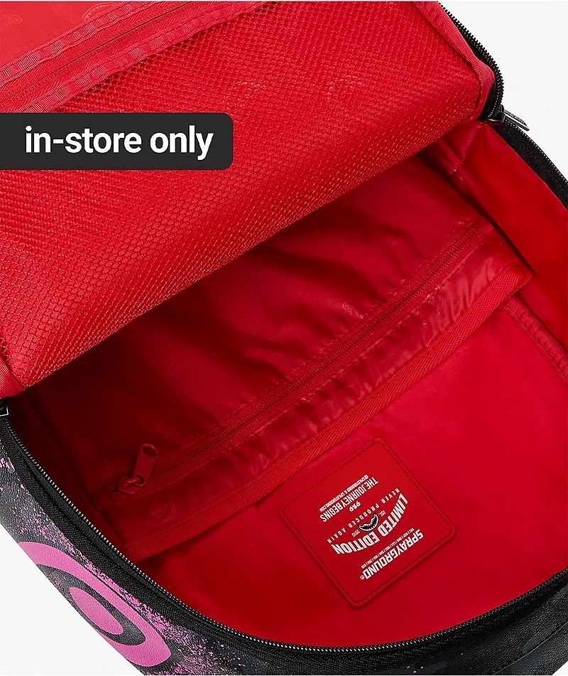 Sprayground X Peanuts Snoopy Pink Stencil Grey Camo Backpack