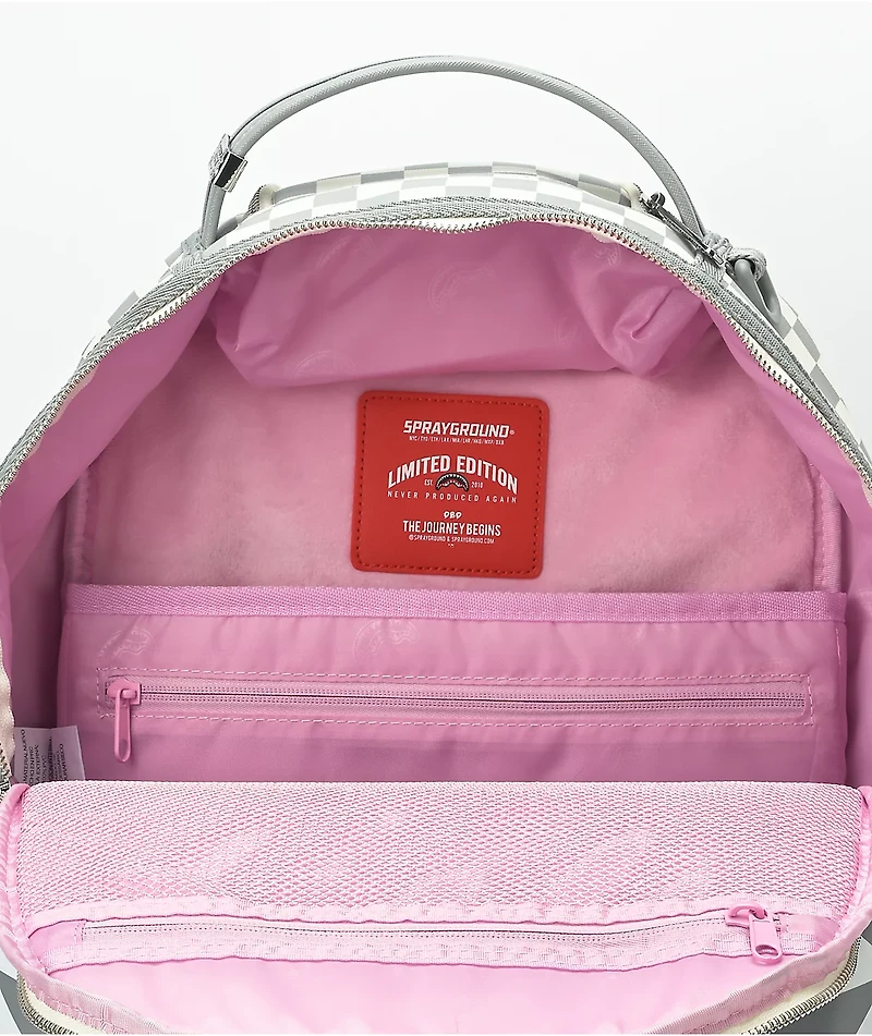 Sprayground XTC La Palais Deluxe Grey Leather Backpack
