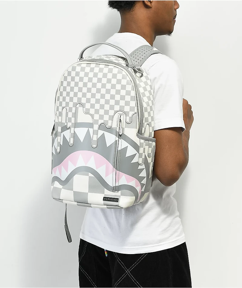 Sprayground XTC La Palais Deluxe Grey Leather Backpack