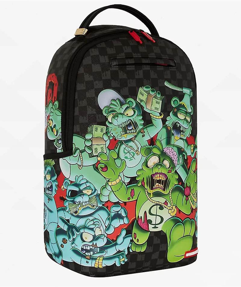 Sprayground Zombie Bears Black & Green Backpack