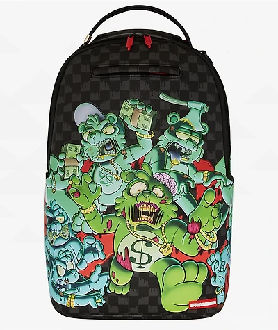 Sprayground Zombie Bears Black & Green Backpack