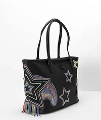 Sprayground x AI Beaded Shark Black Tote Bag