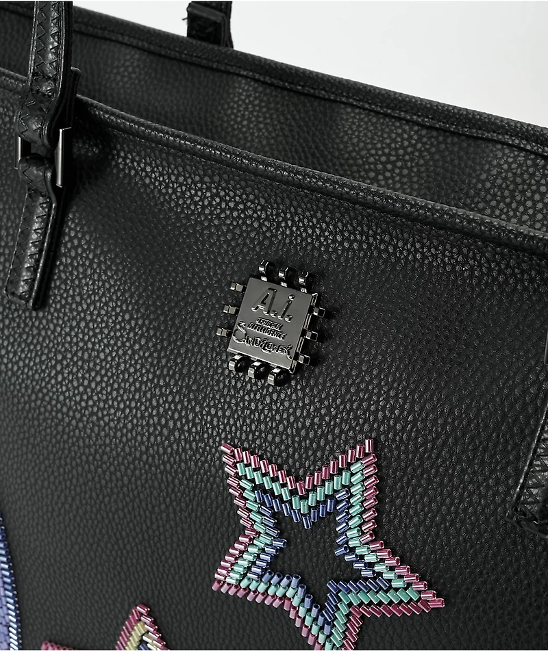 Sprayground x AI Beaded Shark Black Tote Bag