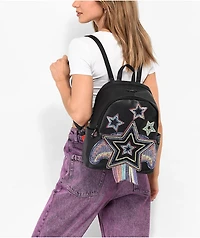 Sprayground x AI Beaded Shark Savage Black Mini Backpack