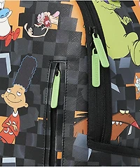 Sprayground x Nickelodeon Nicktoons Bust Through Black & Grey Checkered Backpack