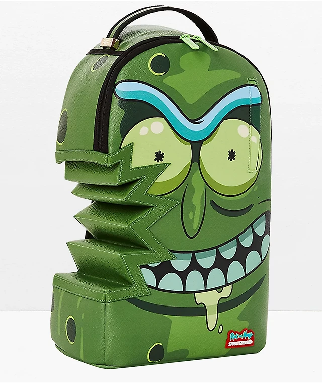 Sprayground x Rick Morty Shark Bite Green Backpack