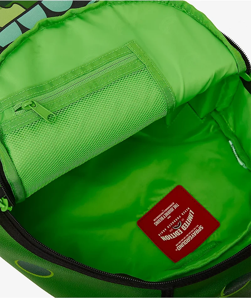 Sprayground x Rick & Morty Shark Bite Green Backpack