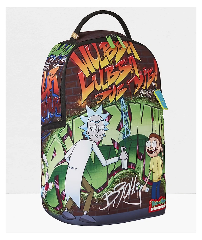 Sprayground x Rick And Morty Graffiti Black Backpack