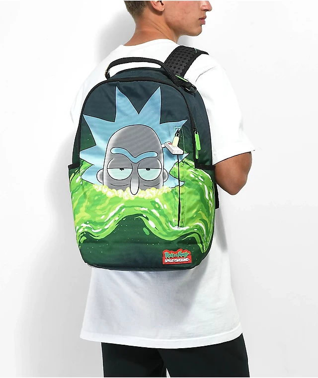 Sprayground x Rick and Morty Portal Green Backpack Liberty Center