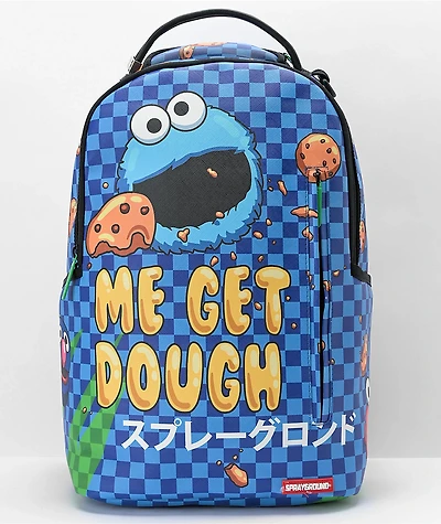 Sprayground x Sesame Street Cookie Monster Bubble Blue Leather Backpack