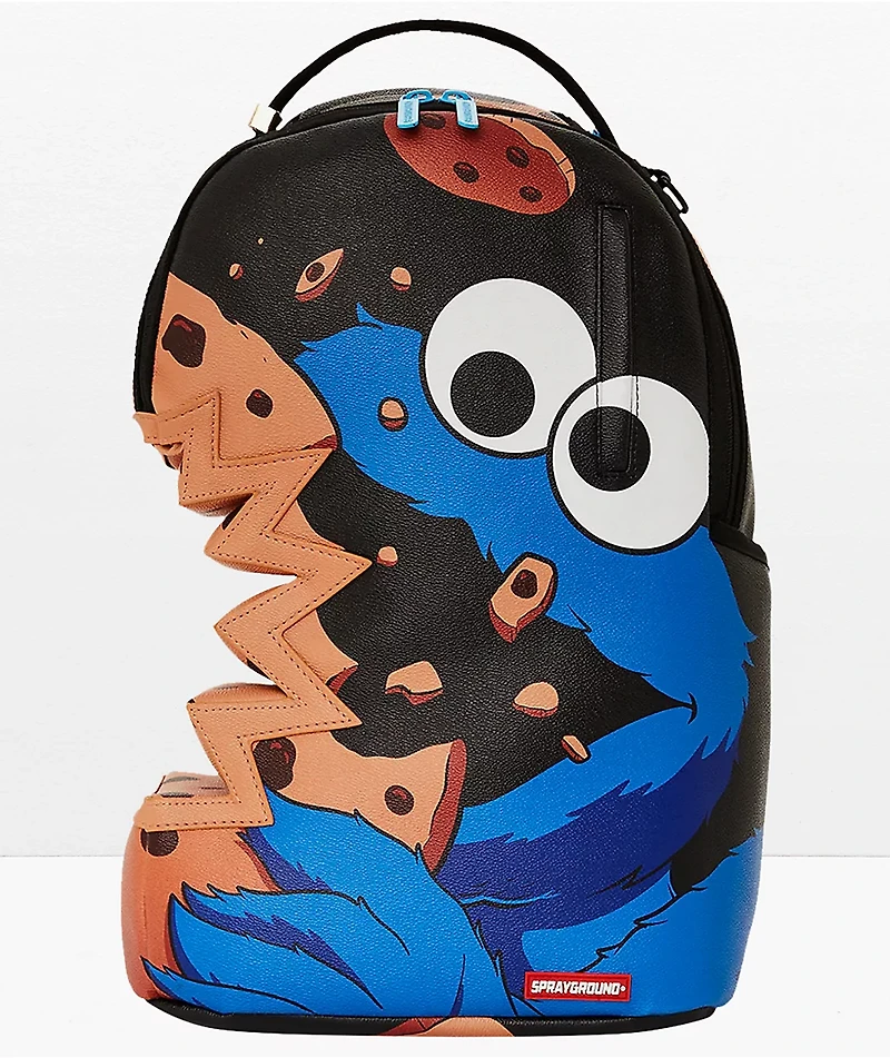 Sprayground x Sesame Street Cookie Monster Shark Bite Backpack