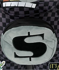 Sprayground x Spongebob Money Bear Teddy Bear Grey Checkered Backpack