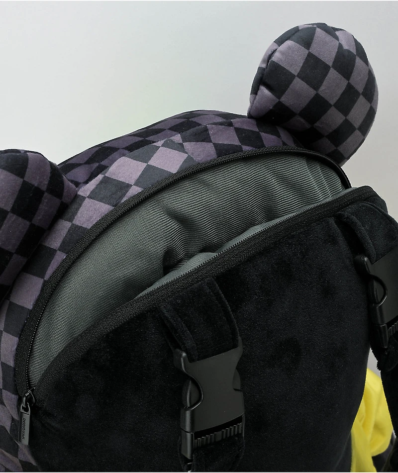Sprayground x Spongebob Money Bear Teddy Bear Grey Checkered Backpack