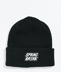 Spring Break Black Beanie