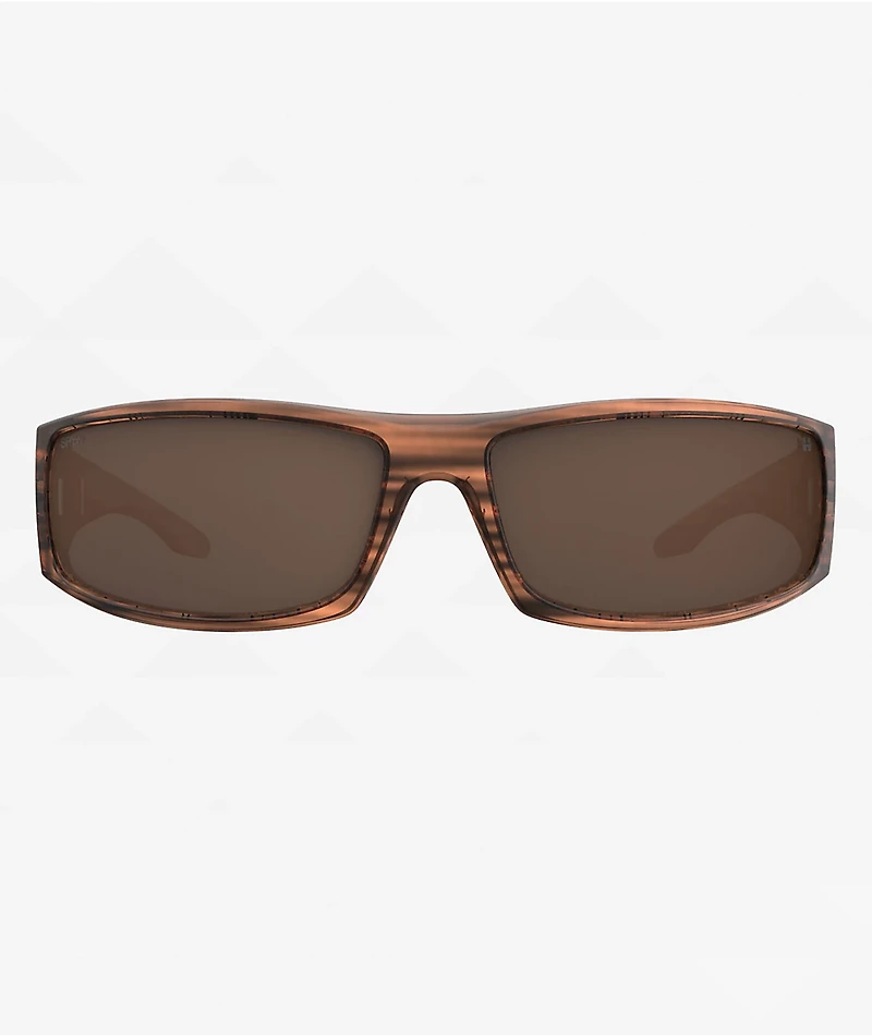 Spy Cooper Brown Stripe Tortoise & Happy Bronze Sunglasses