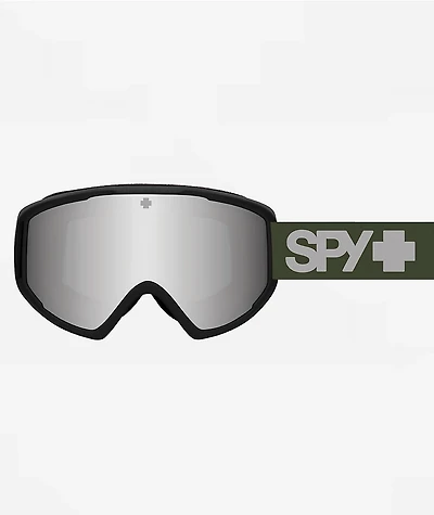Spy Crusher Elite Eco Olive, Black & Silver Snowboard Goggles